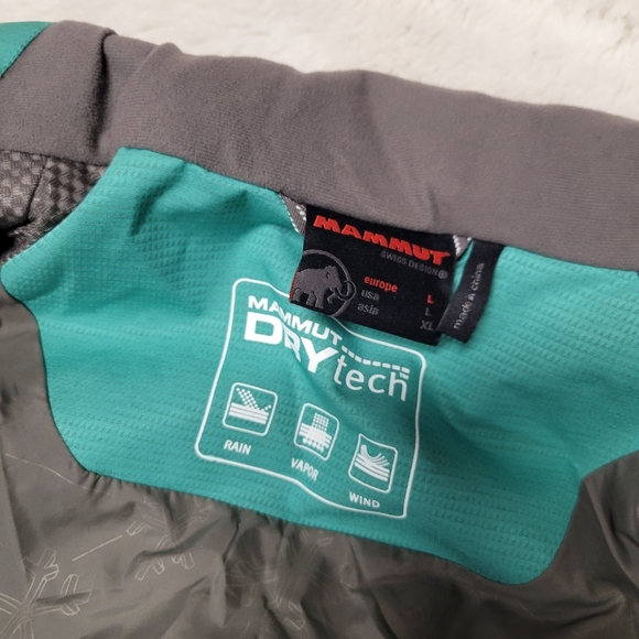 Mammut Stony HS Thermo Ski Jacket Blue Green Womens Size L - Picture 7 of 9